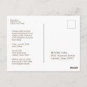 フローラモダン素朴写真卒業 ポストカード (裏面)