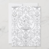 フローラモダン色結婚タイポグラフィ 招待状 (裏面)