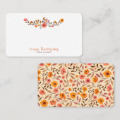 フローラモダン花文感謝祭 プレイスカード (正面/裏面)