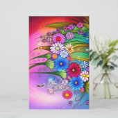 フローラモダン花柄デクページ工芸紙 (スタンド正面)