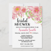フローラモダン花花花婚式シャワー招待状 招待状 (正面)