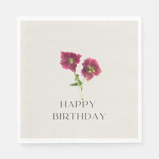 フローラモダン花 スタンダードランチョンナプキン (正面)