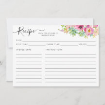 フローラモダン赤面ピンク多肉性レシピカード