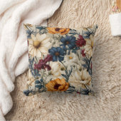 フローラモダン野の花 クッション (ブランケット)