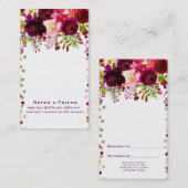 フローラモダン金ゴールドバーはっきりしたグンディRefer a Friend 紹介カード (正面/裏面)