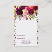 フローラモダン金ゴールドバーはっきりしたグンディRefer a Friend 紹介カード (裏面)