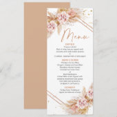 フローラモダン・ボーホーとパンパ・グラス・メニュー メニュー (正面/裏面)