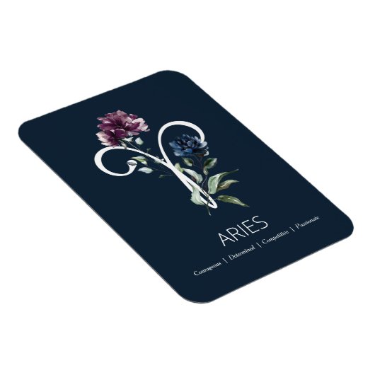 フローラモダン〔占星術の〕十二宮図星印の牡羊座 マグネット (右側)