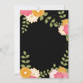 フローラモダン《植物》百日草&メンズフラワーブライダルシャワー 招待状 (裏面)