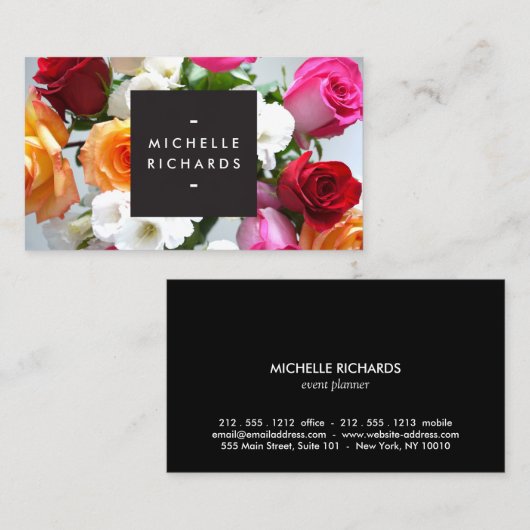 フローラモダンMOTIF(イベントプランナー用) 名刺 (正面/裏面)