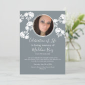 フローラモチーフお祝いのライフフォト招待状 招待状 (スタンド正面)