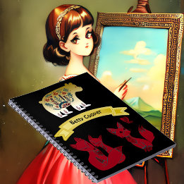 フローラモチーフ装飾クマキツネファミリー ノートブック