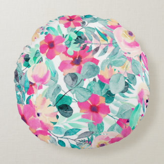 フローラモチーフ ラウンドクッション