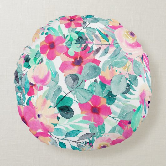 フローラモチーフ ラウンドクッション (正面)