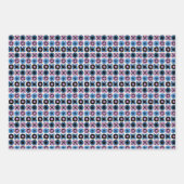 フローラモティフの色の組み合わせ包装紙シート ラッピングペーパーシート (正面2)