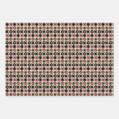 フローラモティフの色の組み合わせ包装紙シート ラッピングペーパーシート (正面)