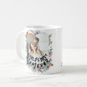 フローラモノグラムのの母の最高の写真 コーヒーマグカップ (正面左)