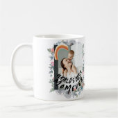 フローラモノグラムのの母の最高の写真 コーヒーマグカップ (左)