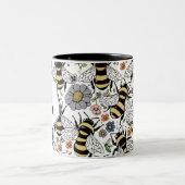 フローラモノグラムのまわりに ツートーンマグカップ (中央)