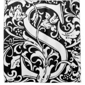 フローラモノグラムのアルファベットSクラシック文字 シャワーカーテン (正面)