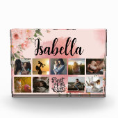 フローラモノグラムのフォト母コラージュ フォトブロック (正面)