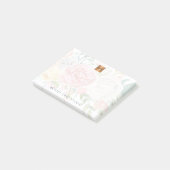 フローラモノグラムのブーケ金属金ゴールド銅 ポストイット (アングル)