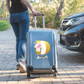 フローラモノグラムイニシャル文字D名前をカスタムする シール (スーツケースインサイチュ)