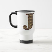 フローラモノグラムイニシャルJ エレガント トラベルマグ (左)
