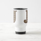 フローラモノグラムイニシャルJ エレガント トラベルマグ (中央)