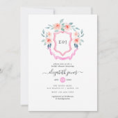 フローラモノグラムクレストブライダルシャワー 招待状 (正面)