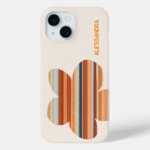 フローラモノグラムストライプレトロカラー Case-Mate iPhoneケース (裏面)