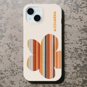 フローラモノグラムストライプレトロカラー iPhone 15ケース
