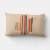 フローラモノグラムストライプレトロ70sボホオレンジクリーム ランバークッション (裏面)