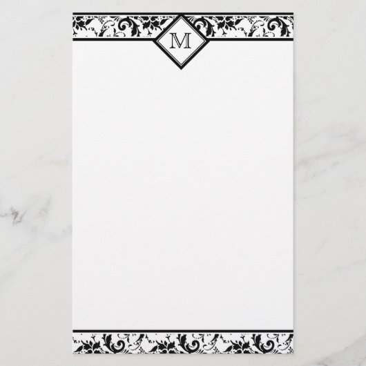 フローラモノグラムダマスク文房具 便箋 (正面)