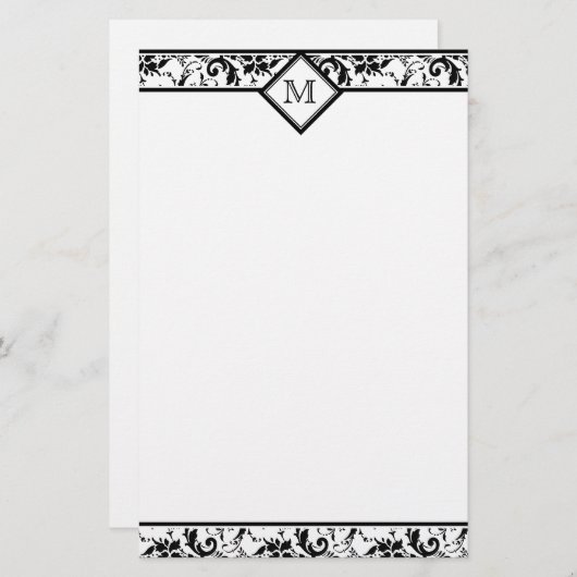 フローラモノグラムダマスク文房具 便箋 (正面/裏面)