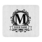 フローラモノグラムデザイン カッティングボード (正面)