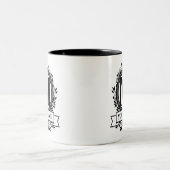フローラモノグラムデザイン ツートーンマグカップ (中央)