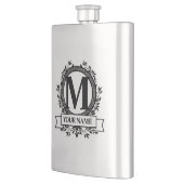 フローラモノグラムデザイン フラスク (左)