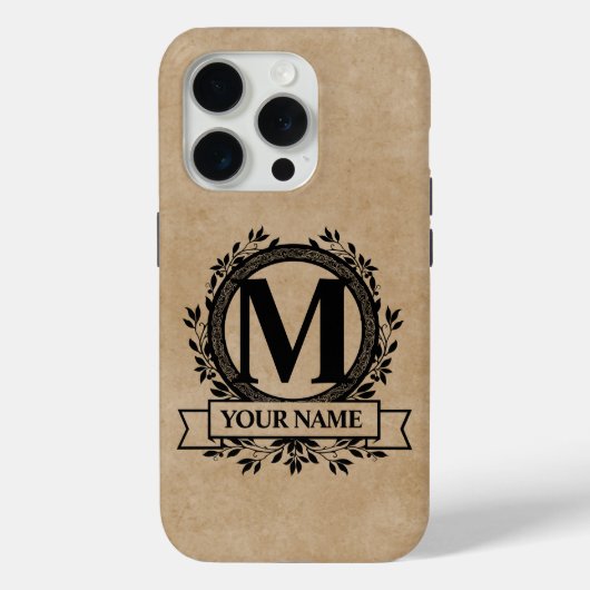 フローラモノグラムデザイン Case-Mate iPhoneケース (裏面)