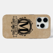 フローラモノグラムデザイン Case-Mate iPhoneケース (裏面 (横))