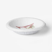 フローラモノグラムバラ金ゴールドイニシャル21歳 ペーパーボウル (傾斜あり)