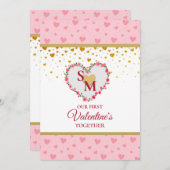 フローラモノグラムバレンタインデー(金ゴールドハート) (正面/裏面)