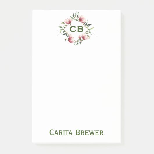 フローラモノグラムポストイットノート ポストイット (正面)