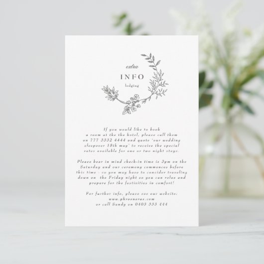 フローラモノグラムリース結婚のデジタルエンクロージャ 招待状 (スタンド正面)