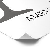 フローラモノグラムレターA名子供部屋 モダン ポスター (角)