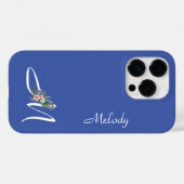 フローラモノグラムレターM退職金 Case-Mate iPhoneケース (裏面 (横))