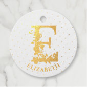 フローラモノグラム文字E for Elisabeth フェイバータグ (正面)