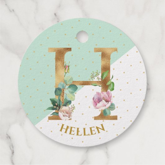 フローラモノグラム文字H for Hellen フェイバータグ (裏面)
