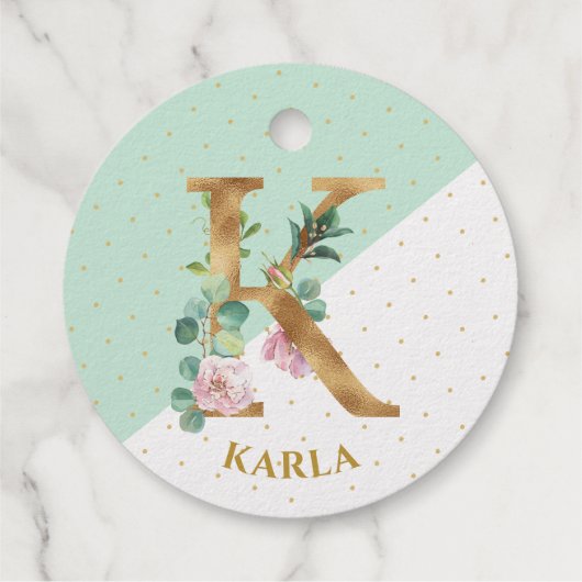 フローラモノグラム文字Kはカルラ用 フェイバータグ (裏面)