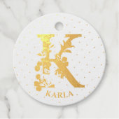 フローラモノグラム文字Kはカルラ用 フェイバータグ (正面)